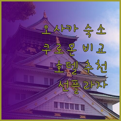 오사카 여행 숙소 선택 가이드 PG 쿠로몬 더블룸, 호텔 선플라자, 앤드 호스텔 비교분석 오사카 여행 숙소 선택 가이드 PG 쿠로몬 더블룸, 호텔 선플라자, 앤드 호스텔 비교분석