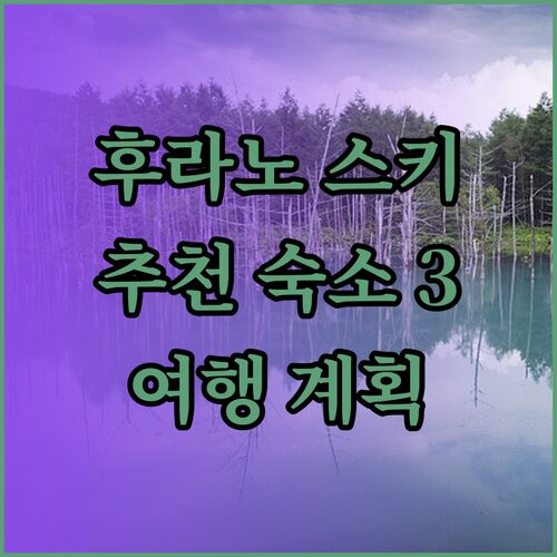 후라노 스키 여행 계획 중이신가요? 추천 숙소 3곳을 비교분석해 보세요
